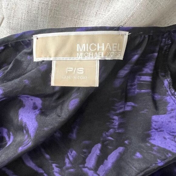 Michael Kors Purple Plum Peplum Long Sleeve Blouse Top Size Small - Picture 13 of 15